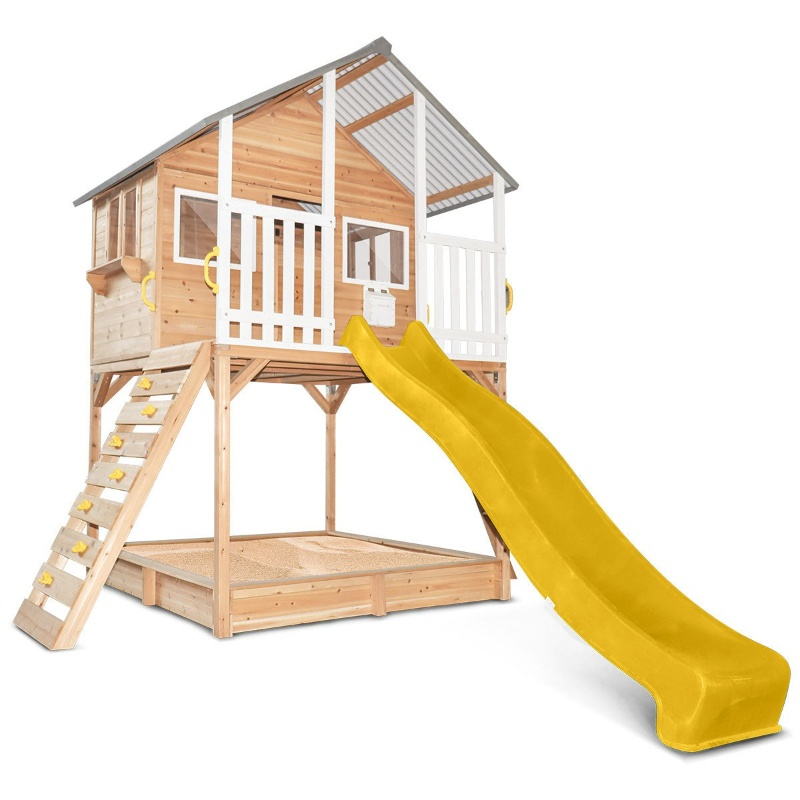 Lifespan Winchester Cubby House (Elevated 1.45m) with 3.0m Slide - Yellow Lifespan Winchester Cubby House (Elevated 1.45m) with 3.0m Slide - Yellow