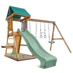 Lifespan Birmingham Swing Set & Play Centre with 2.2m Slide - Pastel Green Lifespan Birmingham Swing Set & Play Centre with 2.2m Slide - Pastel Green