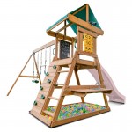 Lifespan Birmingham Swing Set & Play Centre with 2.2m Slide - Pastel Pink