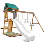 Lifespan Birmingham Swing Set & Play Centre with 2.2m Slide - White Lifespan Birmingham Swing Set & Play Centre with 2.2m Slide - White