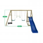 Lifespan Winston Swing Set with Climb & 1.8m Slide - Blue Lifespan Winston Swing Set with Climb & 1.8m Slide - Blue