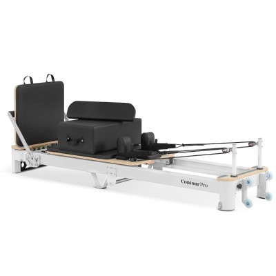Lifespan Fitness Contour Pro Folding Aluminum Pilates Reformer Bed Set (Black)