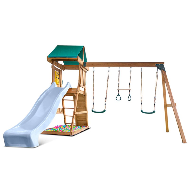 Lifespan Birmingham Swing Set & Play Centre with 2.2m Slide - Pastel Blue Lifespan Birmingham Swing Set & Play Centre with 2.2m Slide - Pastel Blue