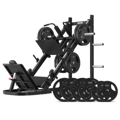 LSG GLP100 Seated Leg Press & Hack Squat Machine with 100kg Olympic Tri-Grip Plates