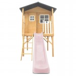 Lifespan Burleigh Cubby House with 2.2m Slide - Pastel Pink