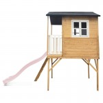 Lifespan Burleigh Cubby House with 2.2m Slide - Pastel Pink