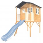 Lifespan Burleigh Cubby House with 2.2m Slide - Pastel Blue Lifespan Burleigh Cubby House with 2.2m Slide - Pastel Blue