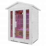 Regen8 Trio Outdoor - 3 Person Infrared Sauna (White) Regen8 Trio Outdoor - 3 Person Infrared Sauna (White)