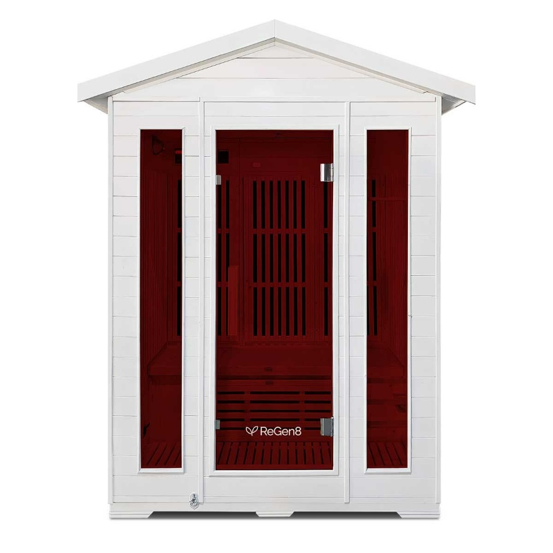 Regen8 Trio Outdoor - 3 Person Infrared Sauna (White) Regen8 Trio Outdoor - 3 Person Infrared Sauna (White)