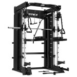 Lifespan CORTEX SM-26 6-in-1 Power Rack with Dual Stack Smith & Cable Machine + Jammer Arms + 2x 30kg Weights Add On + BN-9 Bench + Ultimate Olympic Bumper Weight Plate & Barbell Package