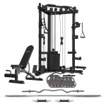 LSG GRK-110 Space Saving Multi-Function Rack with 74kg Cable Crossover + FID Bench + 90kg Standard Weight Package LSG GRK-110 Space Saving Multi-Function Rack with 74kg Cable Crossover + FID Bench + 90kg Standard Weight Package
