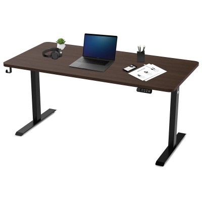 Lifespan ErgoDesk Electric Standing Desk 160cm (Walnut/Black)