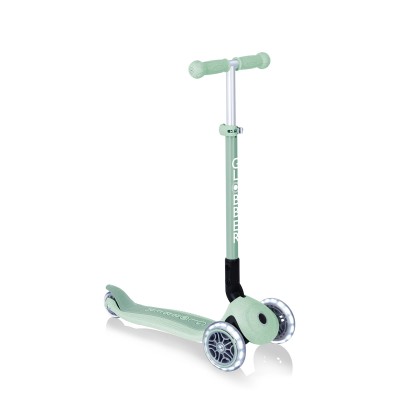 Globber PRIMO ECOLOGIC Foldable Scooter with Lights - Pistachio