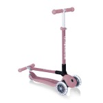 Globber PRIMO ECOLOGIC Foldable Scooter with Lights - Berry