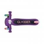 Globber Primo V2 Scooter with Lights and Griptape - Purple / Pastel Pink