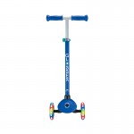 Globber Primo V2 Scooter with Lights and Griptape - Navy Blue/ Emerald Green
