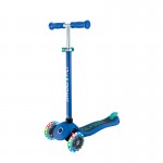 Globber Primo V2 Scooter with Lights and Griptape - Navy Blue/ Emerald Green