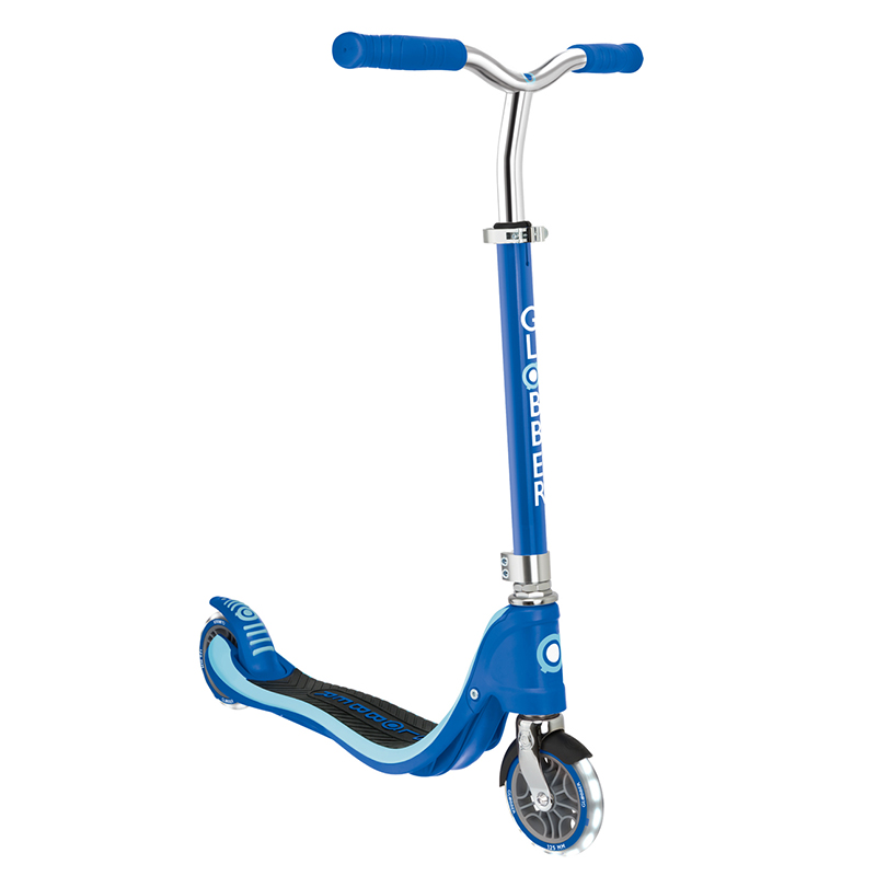 Globber Flow 125 with Light Up Wheels Scooter - Navy Blue Globber Flow 125 with Light Up Wheels Scooter - Navy Blue