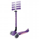 Globber Elite Primo Fold Plus Lights Scooter - Purple / Pastel Pink