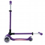 Globber Elite Primo Fold Plus Lights Scooter - Purple / Pastel Pink