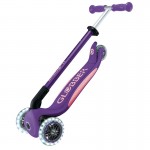 Globber Elite Primo Fold Plus Lights Scooter - Purple / Pastel Pink