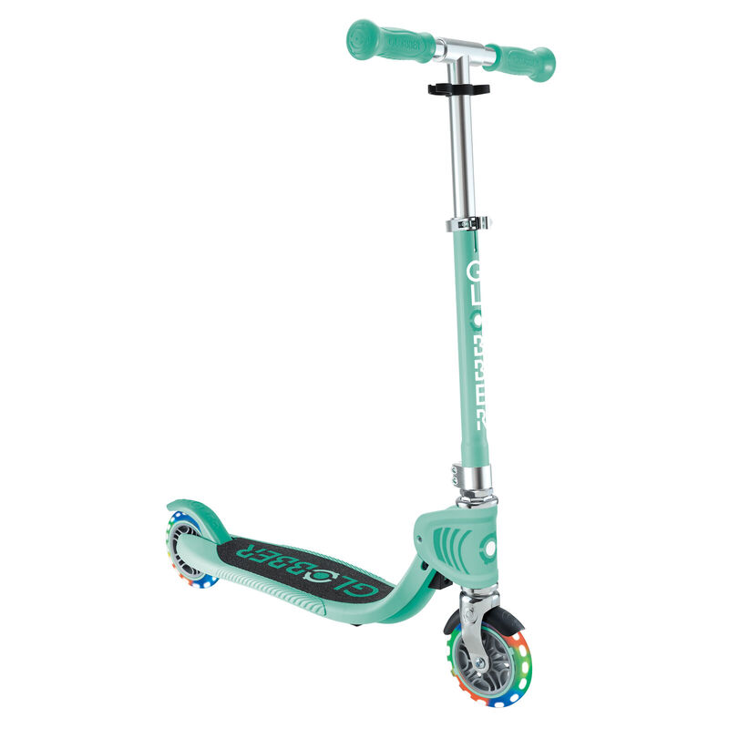 Globber Flow Foldable Junior Scooter with lights - Mint Globber Flow Foldable Junior Scooter with lights - Mint
