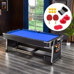 ActiveGo AirShot 4-IN-1 Pool, Air Hockey, Table Tennis Table