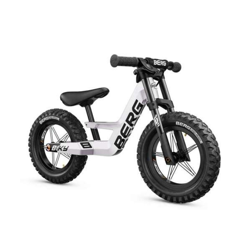 BERG Biky Cross Balance Bike with Handbrake - White BERG Biky Cross Balance Bike with Handbrake - White