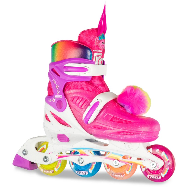 Crazy Skates Trolls World Tour POPPY Adjustable Inline Skates - Small (J11-1) Crazy Skates Trolls World Tour POPPY Adjustable Inline Skates - Small (J11-1)
