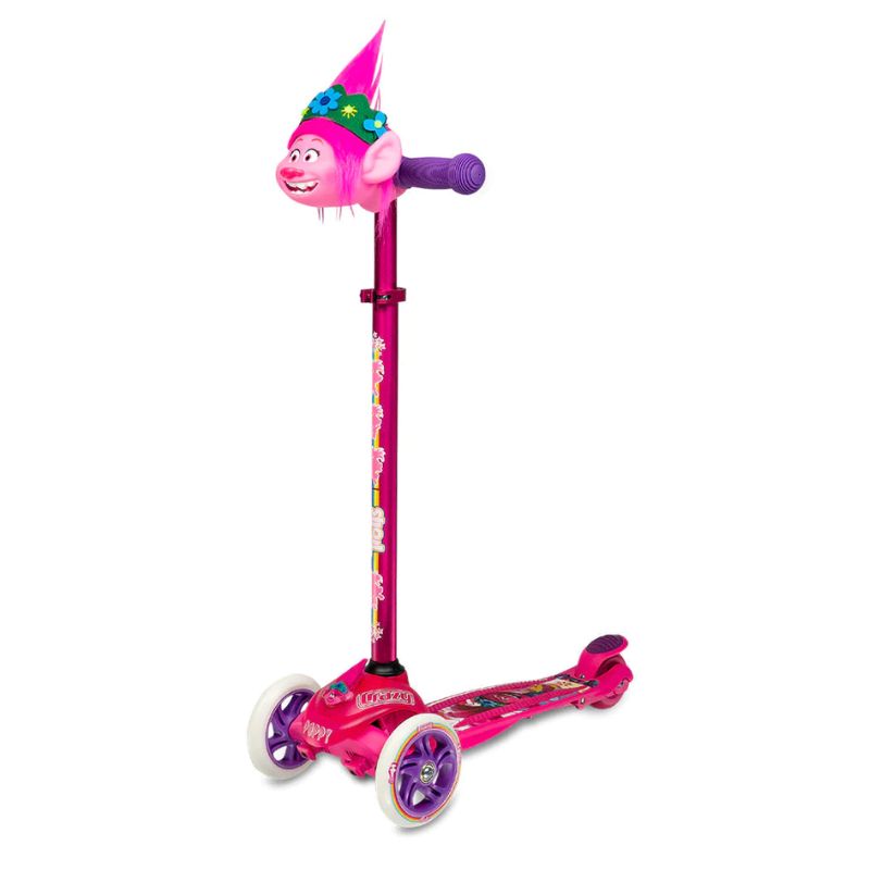 Crazy Skates Trolls 3 Wheel Kids Scooters Poppy Pink Crazy Skates Trolls 3 Wheel Kids Scooters Poppy Pink