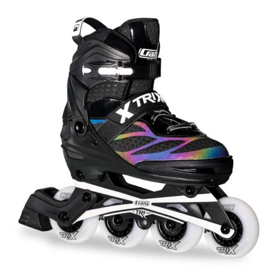 Crazy Skates Trix 4 Wheel Led Adjustable Inline Skates Black - Medium | 4-7
