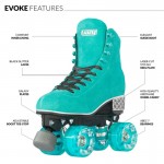 Crazy Skates Evoke Roller Skates Teal - Mens 7.5 | Womens 8.5 | EU 40 Crazy Skates Evoke Roller Skates Teal - Mens 7.5 | Womens 8.5 | EU 40