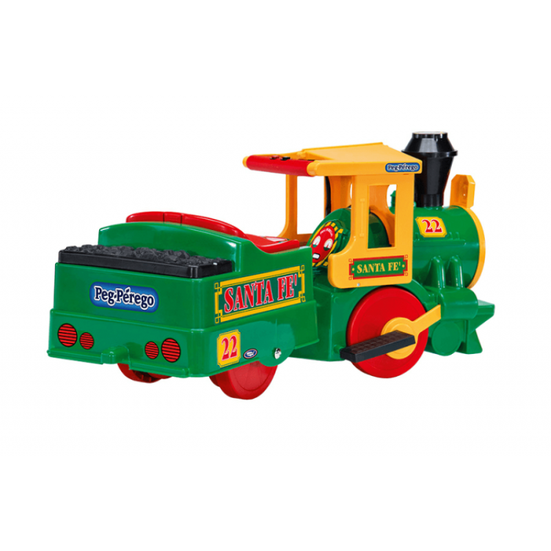 Peg Perego Santa Fe Train 6V Electric Ride On - Green Peg Perego Santa Fe Train 6V Electric Ride On - Green