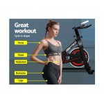 Everfit Spin Exercise Bike Cycling Fitness Commercial Home Workout Gym Black Everfit Spin Exercise Bike Cycling Fitness Commercial Home Workout Gym Black