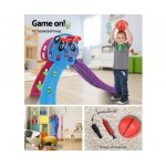 Keezi Kids Slide with Basketball Hoop Panda Keezi Kids Slide with Basketball Hoop Panda