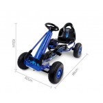 Rigo Kids Pedal Go Kart 2-Mode - Blue Rigo Kids Pedal Go Kart 2-Mode - Blue