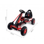 Rigo Kids Pedal Go Kart 2-Mode - Red