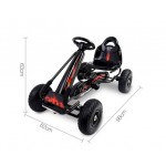 Rigo Kids Pedal Go Kart 2-Mode - Black Rigo Kids Pedal Go Kart 2-Mode - Black