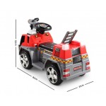 Rigo Kids Ride On Fire Truck Motorbike - Red/Grey