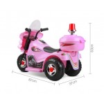 Rigo Kids Ride On Motorbike Patrol Bike - Pink Rigo Kids Ride On Motorbike Patrol Bike - Pink