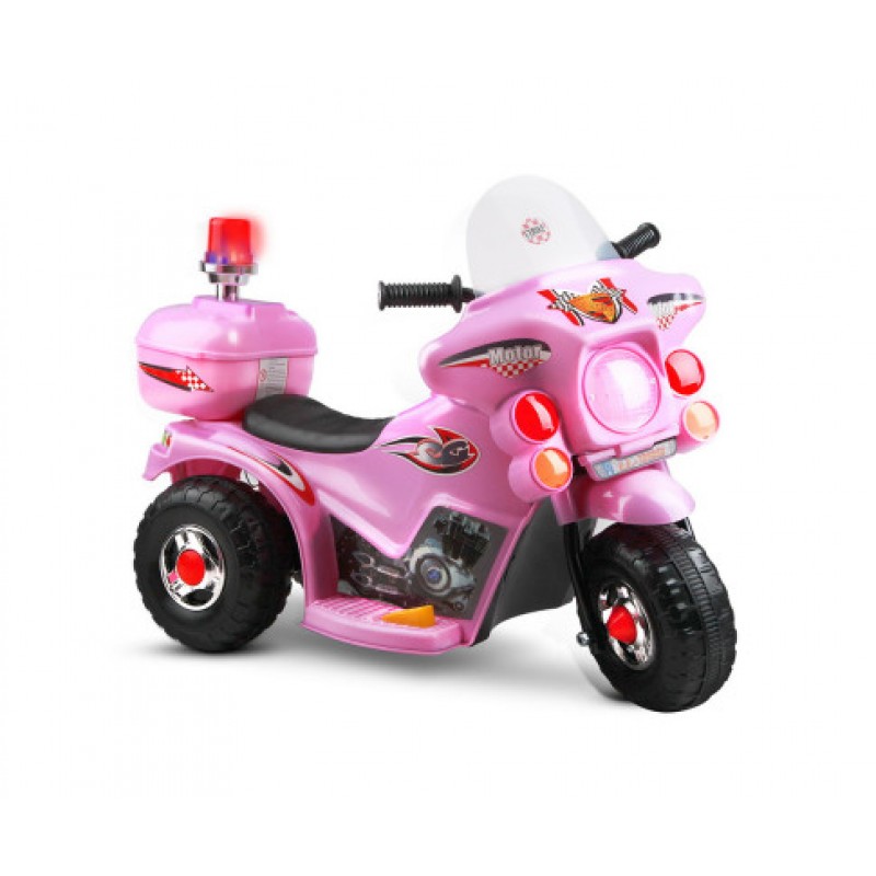 Rigo Kids Ride On Motorbike Patrol Bike - Pink Rigo Kids Ride On Motorbike Patrol Bike - Pink