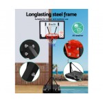 Everfit Adjustable Portable Basketball Stand Hoop System Rim 2.6m