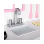 Keezi Kids Princess Wooden Kitchen Play Set - White & Pink