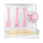Keezi Kids Princess Wooden Kitchen Play Set - White & Pink