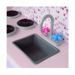 Keezi Kids Wooden Kitchen Play Set with Fridge - Pink & Red