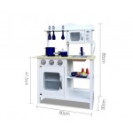Keezi 18 Piece Kids Kitchen Play Set - White