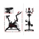 Spin Exercise Bike Flywheel Fitness Commercial Home Workout Gym Phone Holder Black Spin Exercise Bike Flywheel Fitness Commercial Home Workout Gym Phone Holder Black
