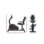 Everfit Magnetic Recumbent Exercise Bike Fitness Trainer Home Gym Equipment Black Everfit Magnetic Recumbent Exercise Bike Fitness Trainer Home Gym Equipment Black