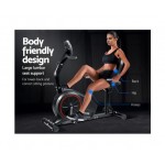 Everfit Magnetic Recumbent Exercise Bike Fitness Trainer Home Gym Equipment Black Everfit Magnetic Recumbent Exercise Bike Fitness Trainer Home Gym Equipment Black