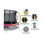 Everfit 12ft Trampoline Round Trampoline with Basketball Hoop - Multi-coloured Everfit 12ft Trampoline Round Trampoline with Basketball Hoop - Multi-coloured
